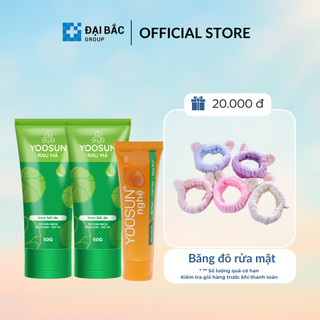  Combo 3 Tuýp kem 2 YOOSUN Rau má YOOSUN Nghệ làm dịu mẩn ngứa ngừa mụn mát da liền sẹo 