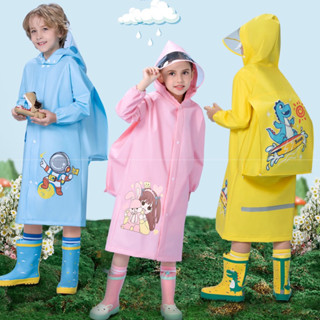 Áo mưa trẻ em đi học kèm balo chống ướt hình thú siêu dễ thương | Áo mưa liền thân cho bé trai bé gái từ 3-12 tuổi A322