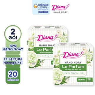[MỚI RA MẮT] Combo 2 gói băng vệ sinh Diana hằng ngày Le Parfum hương nhài Ả Rập thanh khiết 20/40 miếng