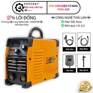 Máy hàn mini, máy hàn điện tử MMA420, máy hàn hồ quang, máy hàn que giá rẻ - Máy lõi đồng [ BẢO HÀNH 24 THÁNG ]