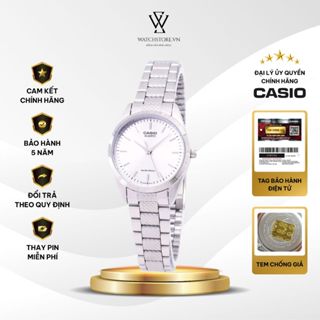 Đồng Hồ Casio Nữ Tay Bé LTP-1274D-7ADF Sang Trọng Quý Phái Mặt Kính Khoáng Trắng 26mm Dây Kim Loại Không Gỉ Chính Hãng