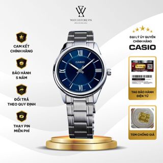 Đồng Hồ Nam Casio MTP-V005D-2B5UDF Mặt Xanh Kim Bạc Kính Khoáng 40mm Chống Nước Chính Hãng - WATCHSTORE