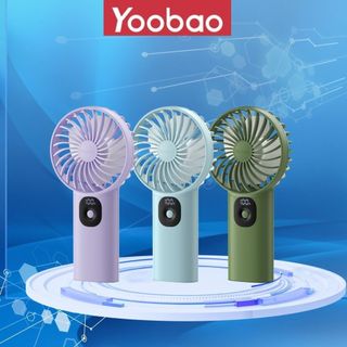  Quạt cầm tay YOOBAO F3PL  có màn hình hiển thị  cất balo 3 Cấp Gió Sử Dụng 36h quạt trẻ em 