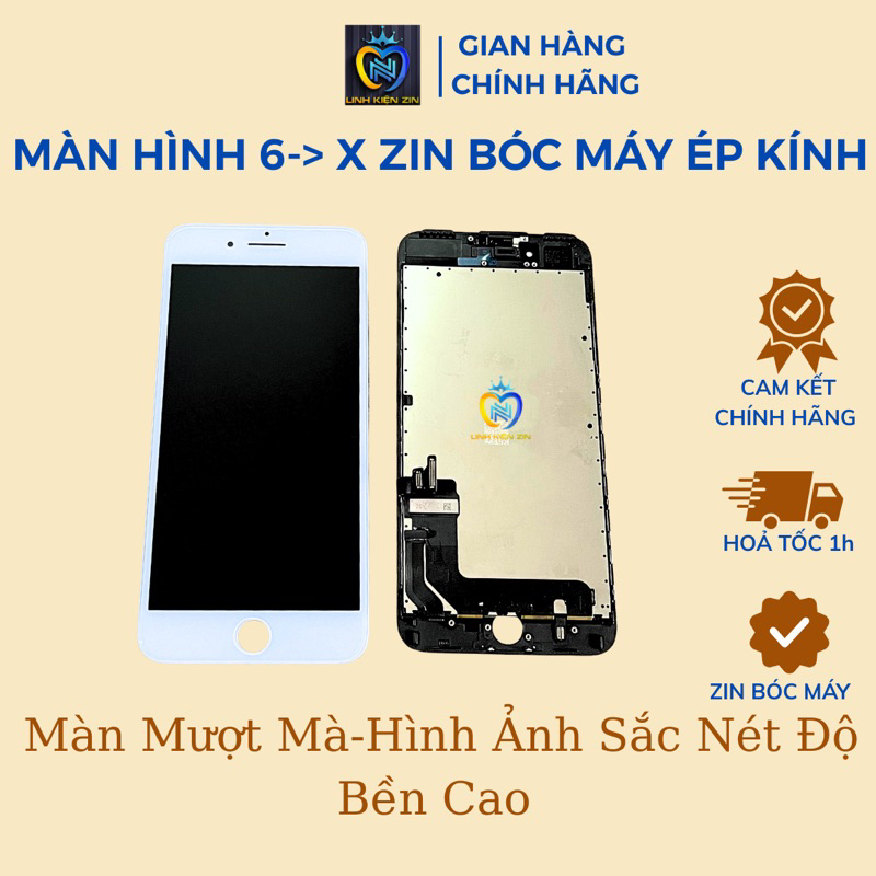 Màn Hình Dành Cho 6 6 s 6 p 6 sp 7 7 p 8 8 p X Zin Ép Kính Hình Ảnh Sắc Nét Mượt Mà Chất Lượng Cao LK TÁO ZIN BÓC MÁY