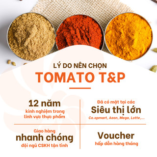 Bột phô mai mặn Tornado, bột phô mai lắc khoai, bột phô mai lắc bắp rang bơ - Gói 100g - Tomato T&P