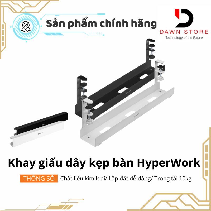 Khay giấu dây kẹp bàn HyperWork HPW-CM01, CM02