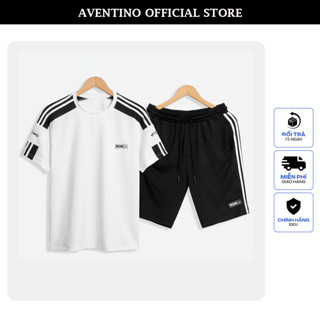  Quần Áo Nam Mùa Hè Chất Liệu PoLy Coolmax Thoáng Khí Bộ Quần Áo Nam Cổ Tròn Cộc Tay Aventino J29 