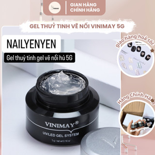 Gel thủy tinh vẽ nổi Vinimay chính hãng 5g - Gel đặc vẽ tạo hình móng chà tráng gương nail