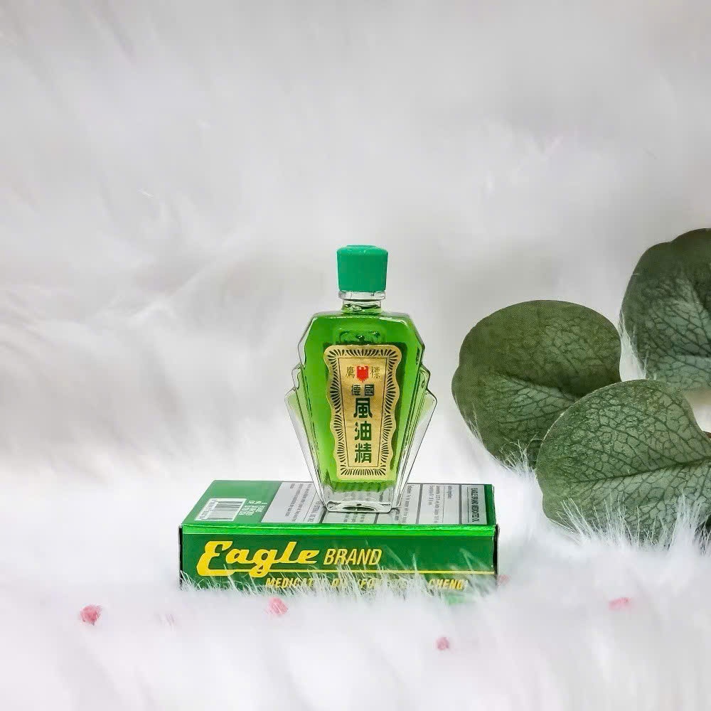Dầu Gió xanh con Ó Eagle brand 2 nắp Mỹ 24ml_dầu miên xanh Mỹ