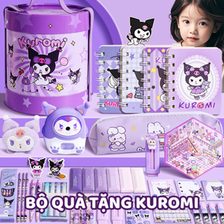  Bộ dụng cụ học tập màu tím đáng yêu hộp quà văn phòng phẩm dễ thương cho bé 