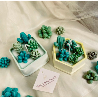 Nến Thơm Charm Xương Rồng Quà Tặng Decor Tinh Dầu Thiên Nhiên Thư Giãn Thơm Phòng Handmade Secretmen