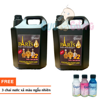  Set 2 Nước Giặt Paris Thái Lan 5 lít hương nước hoa   giặt xả 5in1 TẶNG 3 chai nước xả hương Comforf 