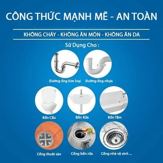 Bột Khử Mùi Xử Lý Nghẹt Đường Ống Nước Nội Địa Hando 100G  (Tắc Do Chất Thải Hữu Cơ)