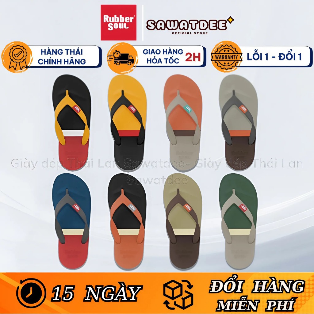 Dép Tông Nam Boy Phố Thái Lan RubberSoul Balance 3 Cao Su Non Phối Màu Thời Trang Siêu Êm Siêu Nhẹ