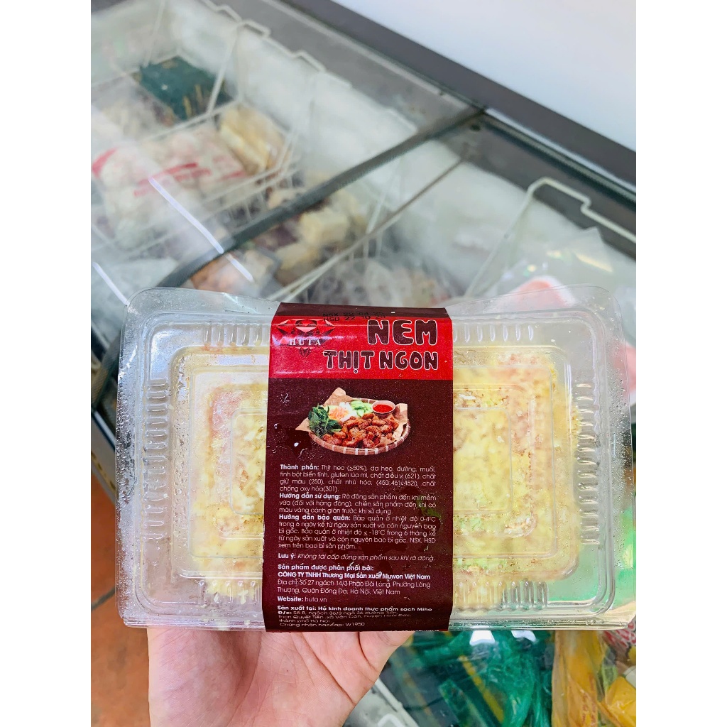 Nem chua rán hà nội,huta hộp 450g 20c, chiên xù, giòn, ăn là nghiền