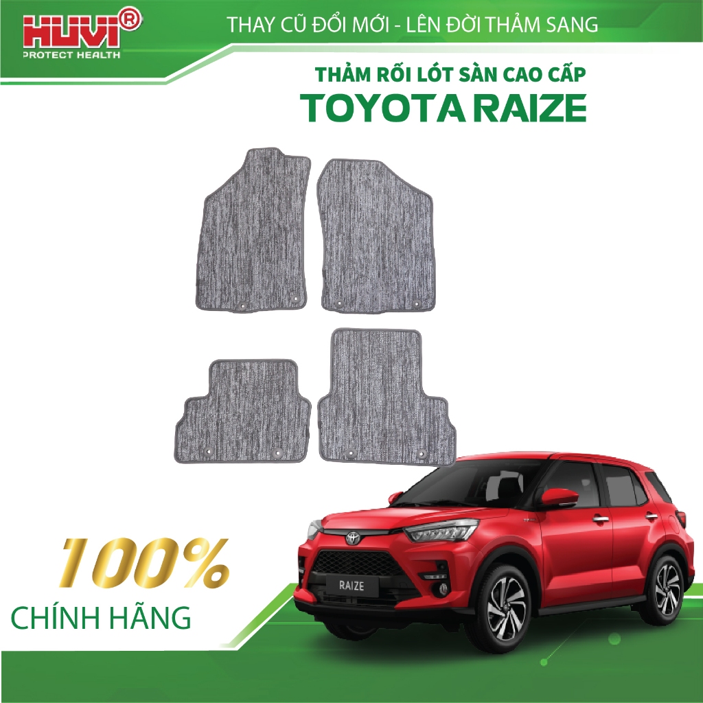 [DÙNG VỚI THẢM SÀN HUVI CÓ NÚT CHỜ RỐI] Thảm rối lót sàn xe ô tô TOYOTA RAIZE 2024+ chất liệu nhựa P