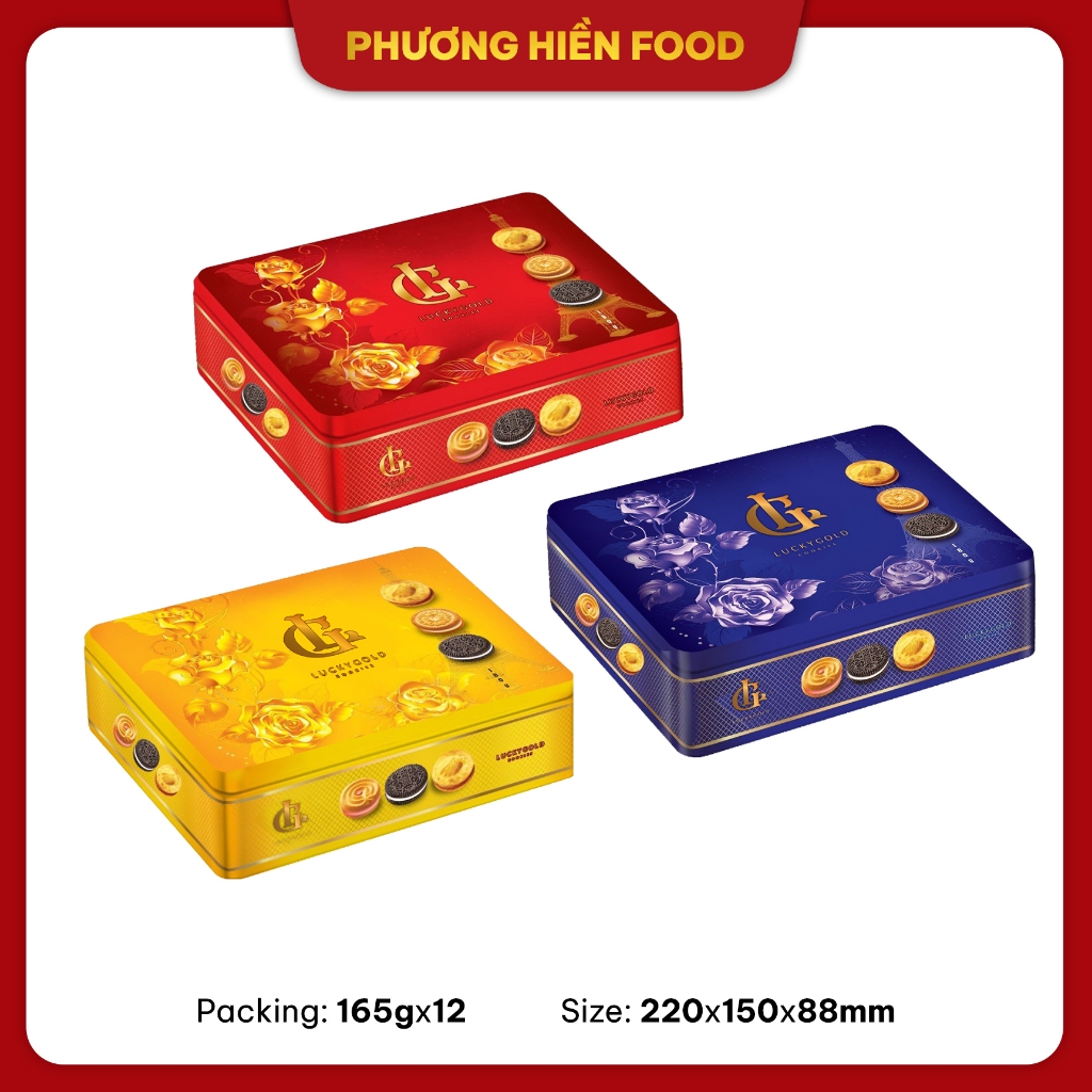 [Vfoods] Bánh quy hỗn hợp Lucky Gold 165g hiệu Vfoods
