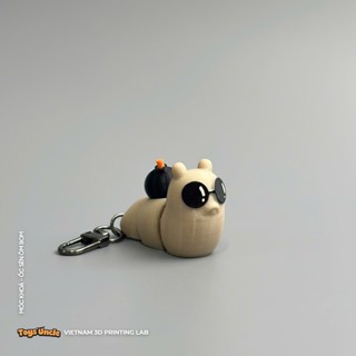 Mô Hình In 3D Móc Khoá Ốc Sên (Cartoon Snail) Toys Uncle (nguyên bản, ôm bom, mang quà)