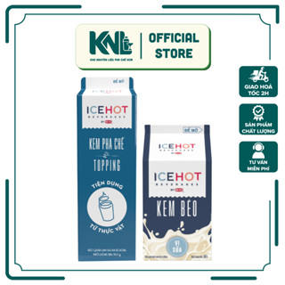 Kem Béo ICEHOT 1L – Kem Pha Chế Topping Đa Năng, Tiện Lợi – Dùng Cho Trà Sữa, Đá Xay, Cafe - GIAO HÀNG HỎA TỐC HCM