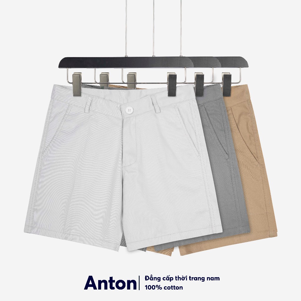 Quần Short Kaki Nam Vải Kaki Cotton Dày Dặn Đứng Form Mặc Mát Thương Hiệu SOMIANTON Màu Ghi Xám - QS103 | BigBuy360 - bigbuy360.vn