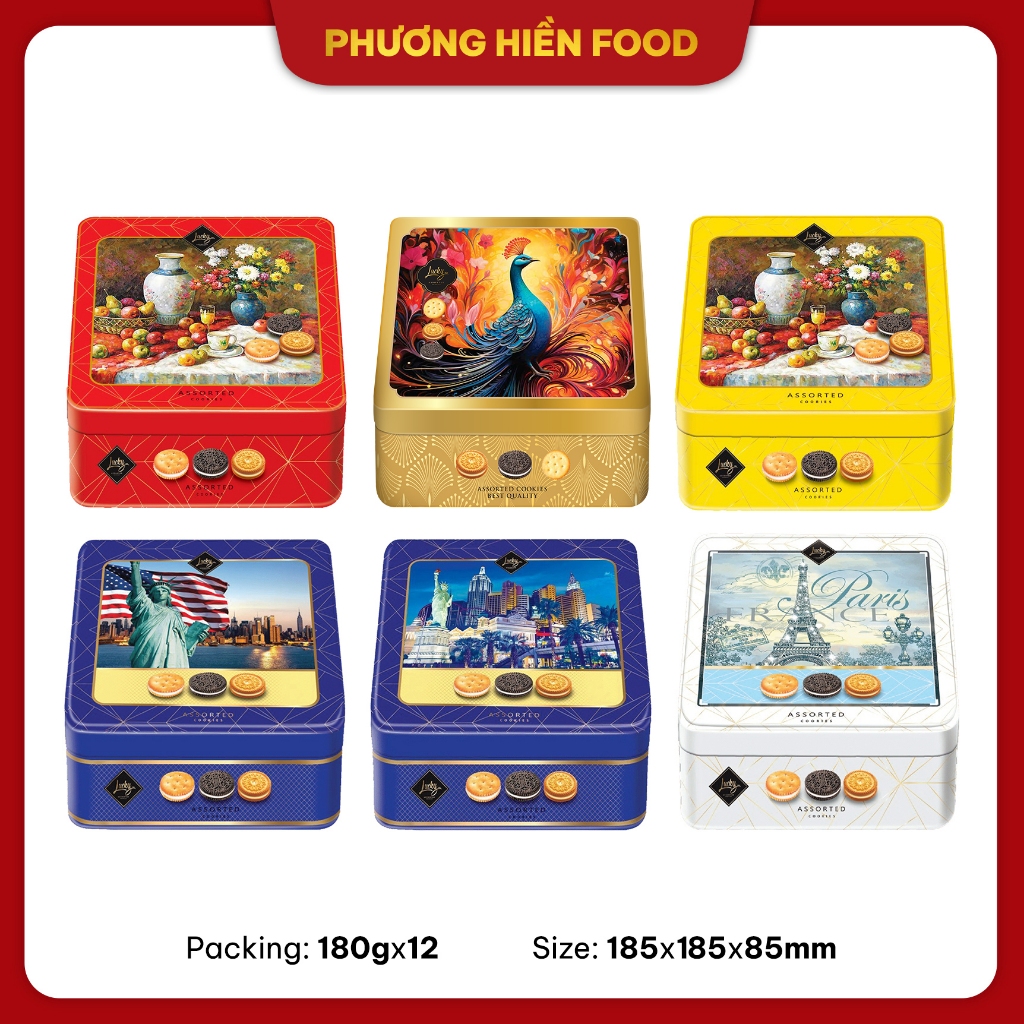 [Vfoods] Bánh quy hỗn hợp LuckySun hiệu Vfoods 180g