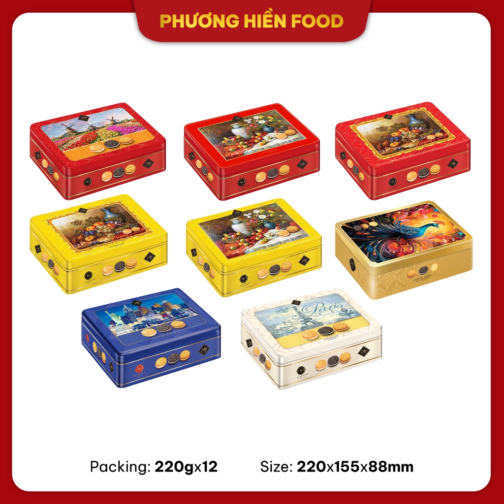 [Vfoods] Bánh quy hỗn hợp LuckySun hiệu Vfoods 220g