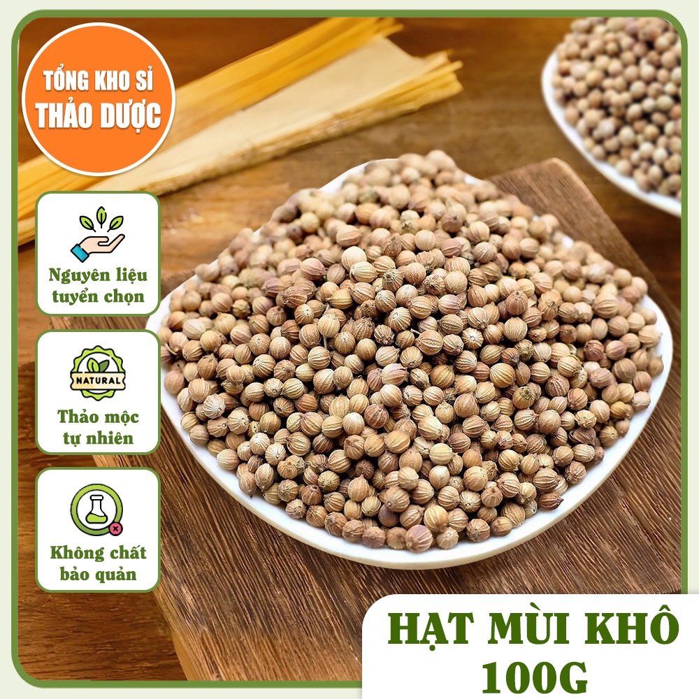 Hạt mùi 100g, hạt ngò khô, ngò ta thơm, sạch, nguyên liệu gia vị nấu phở, tẩm ướp đồ nướng, chuẩn vị