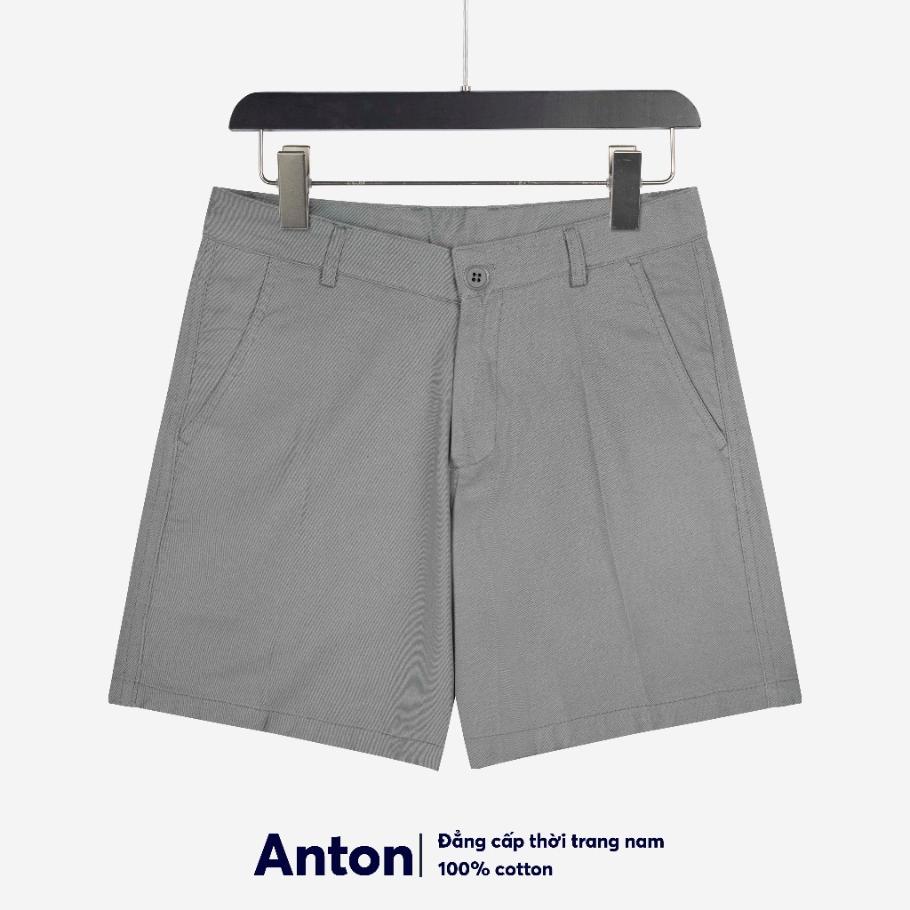 Quần Short Kaki Nam Vải Kaki Cotton Dày Dặn Đứng Form Mặc Mát Thương Hiệu SOMIANTON Màu Ghi Xám - QS103 | BigBuy360 - bigbuy360.vn