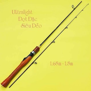 ( CHẤT LƯỢNG) XẢ KHO 5 NGÀY DUY NHẤT ĐÓN HÈ Ạ  cần câu lure UL ultra .Light  cần cao cấp  cán gỗ