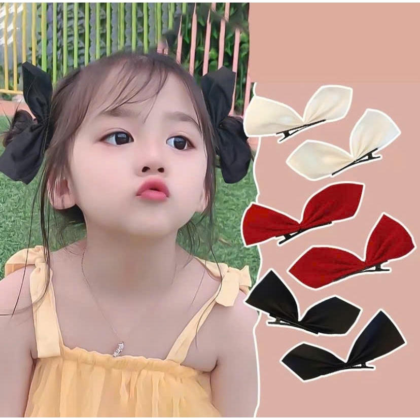 Set kẹp nơ đứng công chúa hàn quốc cute cho trẻ em, bé gái