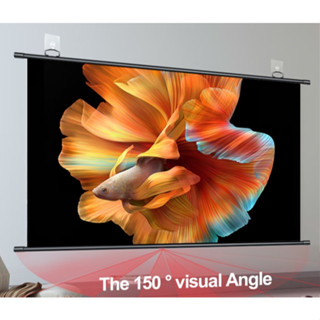 Màn chiếu Treo tường/ Di động Lite Prima 2025 Cuộn thả tặng kèm Móc dán kích thước ( 60" - 100") Tiện lợi