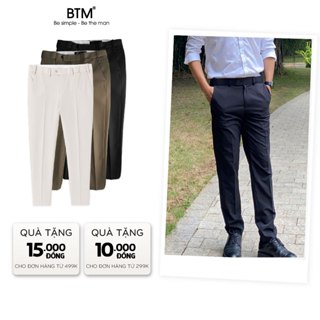 Quần Tây Nam Dài BTM Tăng Giảm Cạp  Vải Tuytxi Chéo Hàn - Form Slimfit Menswear Mã 33.197