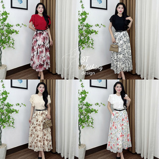  Set áo chân váy công sở thời trang cao cấp chất vải voan tơ 2 lớp bigsize 40kg-80kg B30 