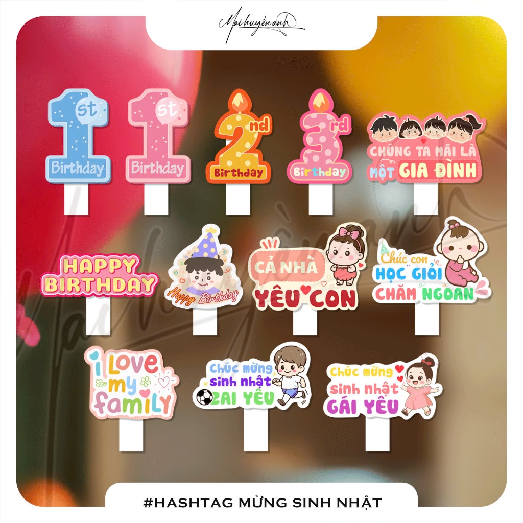 [HASTAG SINH NHẬT ] Hashtag cầm tay chụp hình đám cưới, họp lớp, sự kiện thiết kế