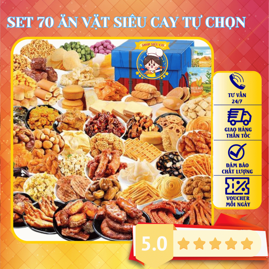 ⭐SET 70 đồ ăn vặt siêu cay tự chọn-AnVatSieuCay