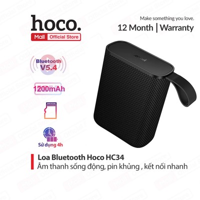 Loa Bluetooth Hoco HC34 - Bluetooth V5.4, Pin 1200mAh, Nhỏ Gọn Tiện Dụng