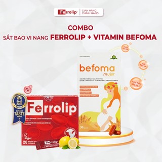  Combo Sắt Ferrolip + Vitamin Befoma - Bổ sung sắt acid Folic vitamin & khoáng chất cho mẹ bầu 