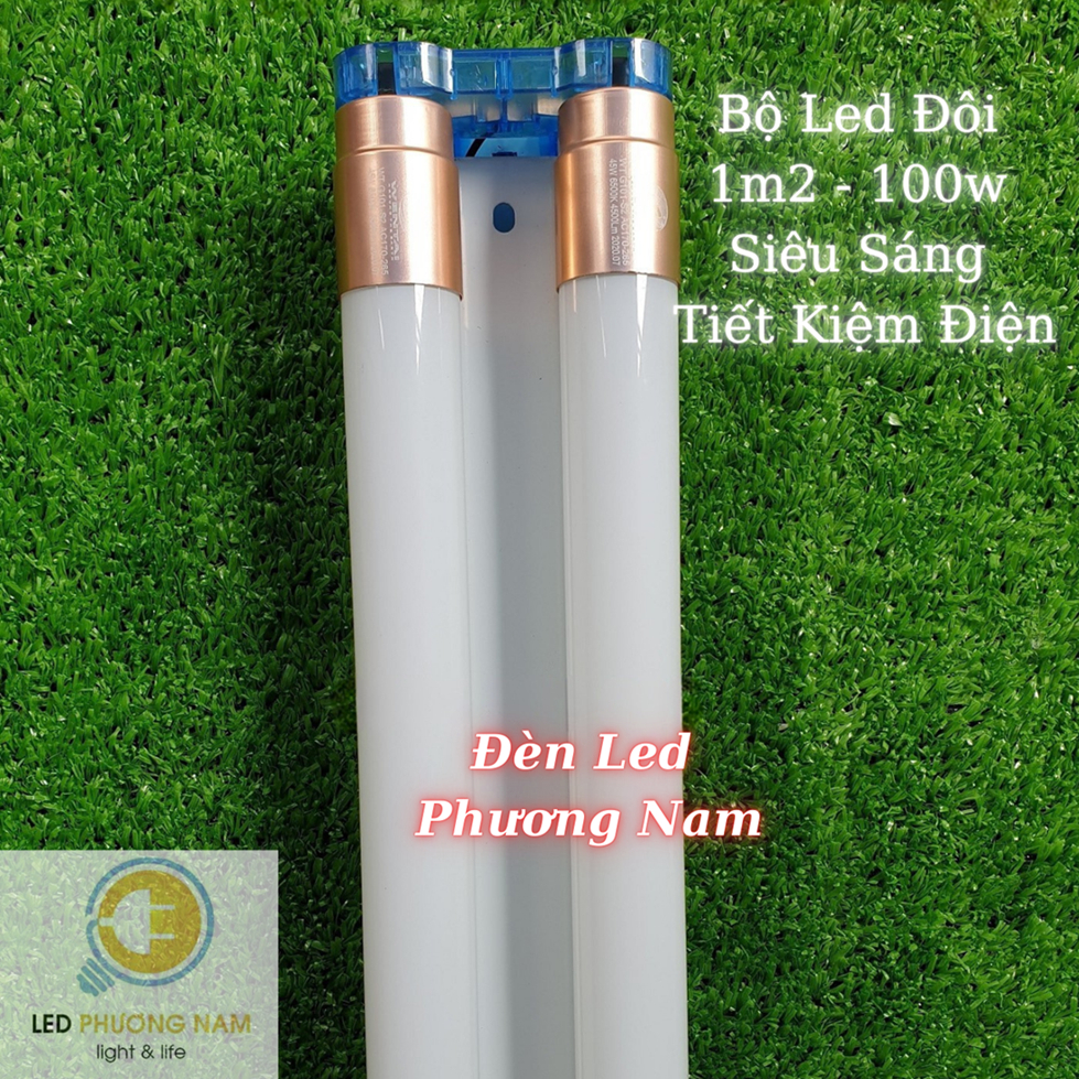 [COMBO 2] Bộ Led Đôi 1m2 100w (1 máng & 2 bóng 50w)