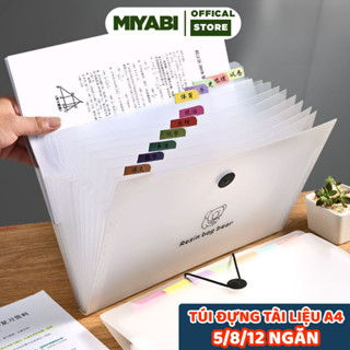Túi đựng tài liệu a4 5/8/12 ngăn văn phòng phẩm tệp đựng tài liệu nhiều ngăn cặp file túi đựng tài liệu hồ sơ học sinh