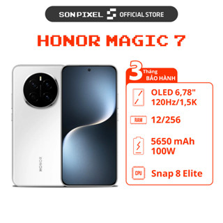 Điện Thoại Honor Magic 7, Chip Snapdragon 8 Elite, Ram 12/256GB, Pin 5650 mAh Sạc Nhanh 100W. SonPixel