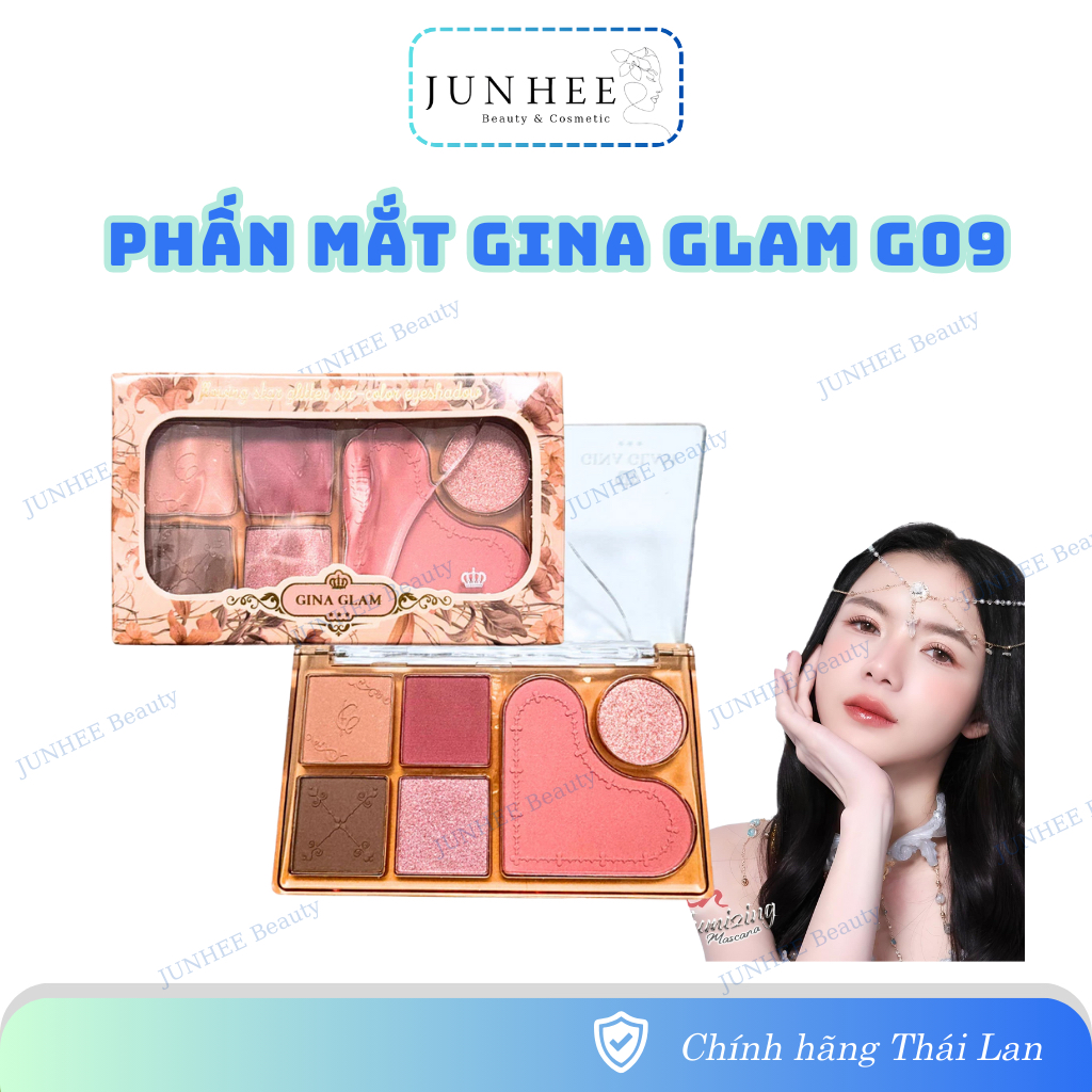 [ JUNHEE AUTH ] Phấn mắt GINA GLAM Flowing Star G09 Thái Lan