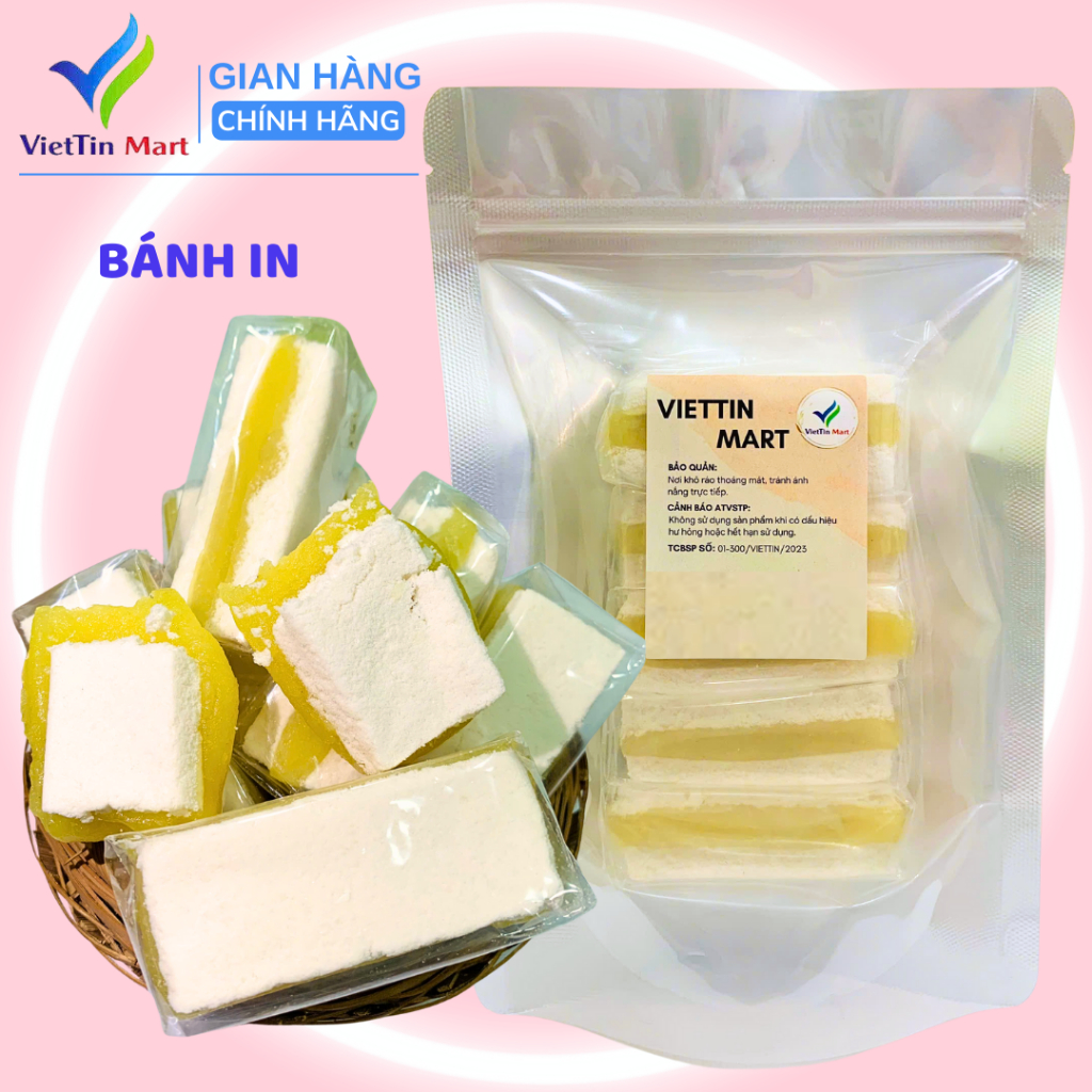 Bánh In, Bánh Dẻo Nhân Đậu Xanh Sầu Riêng VietTin Mart 5 Cái