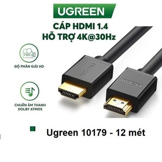 Dây hdmi dài 12m ugreen hd104 10179 - hàng chính hãng bh 18 tháng