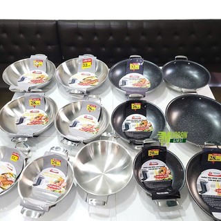   Chính hãng  Chảo Inox 304 Sâu Lòng 3 Lớp Nguyên Khối Đáy Từ TICOOK chính hãng 