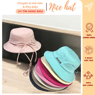  Mũ bucket nữ Nón tai bèo vành tròn mùa hè nơ sau Jacquemus đẹp thời trang - M86 