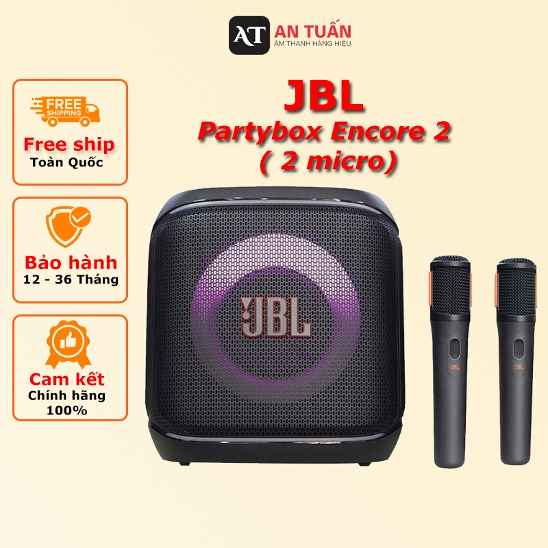 Loa JBL Partybox Encore 2, tặng kèm 2 micro ( bảo hành chính hãng 12 tháng, đổi mới 15 ngày )