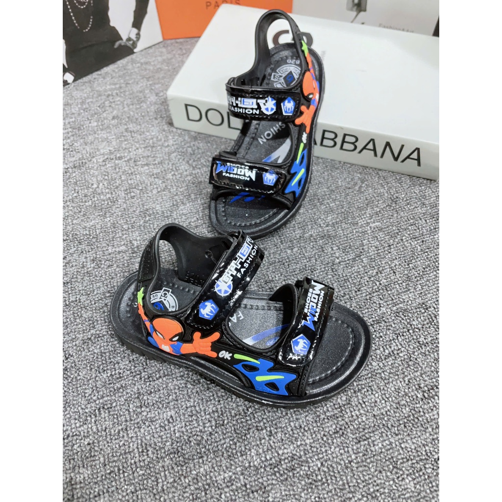 Dép sandanl dép quai hậu bé trai siêu nhân thời trang êm mềm cho bé K004