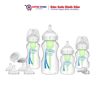  Bình sữa Dr Brown PP chống đầy hơi cổ rộng tách set dung tích 150ml 270ml 