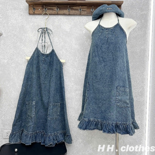  váy nữ sang chảnh,đầm nữ dễ thương,váy yếm bò loang dáng dài xịn sò hot trend sành điệu CD29 