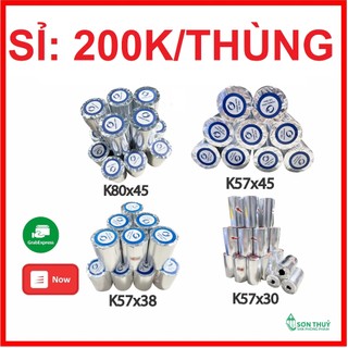 Giấy in bill k80, k57, k58 giấy in nhiệt giá rẻ, shop online, cafe, cửa hàng,taxi, pos cầm tay now/grab/goviet